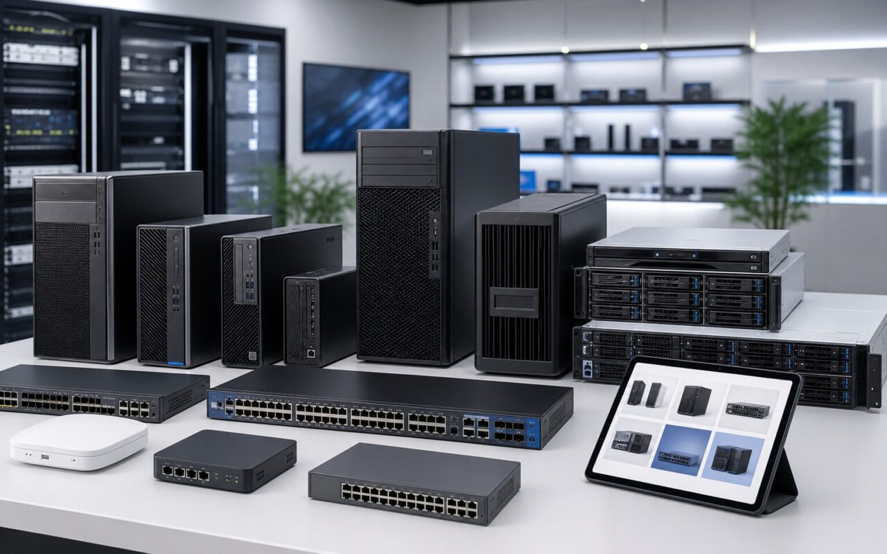 Enterprise IT catalog with business computers servers and networking equipment