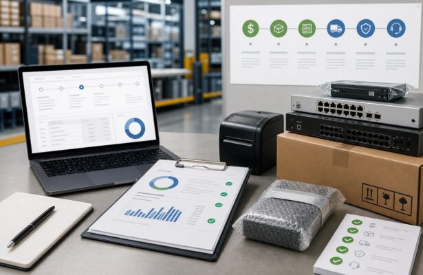 Quote based IT fulfillment workflow with hardware and delivery documents
